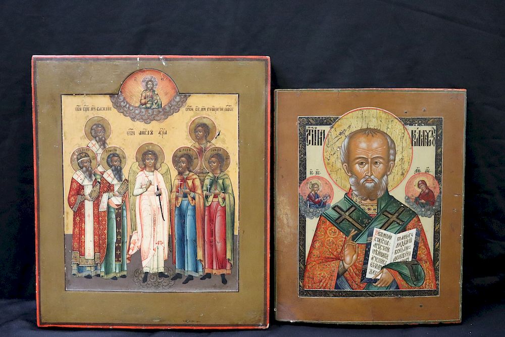 Appraisal: Antique Greek Religious Icons From a Scarsdale estate - Dimensions