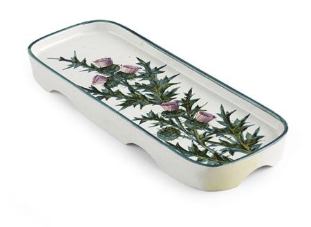 Appraisal: WEMYSS WAVERLEY TRAY CIRCA decorated with thistles impressed mark 'Wemyss