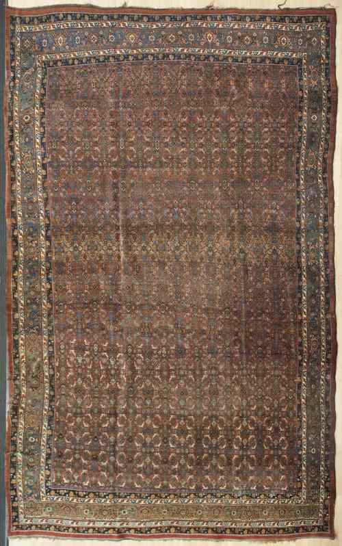 Appraisal: Bijar carpet early th c with herati pattern ' x