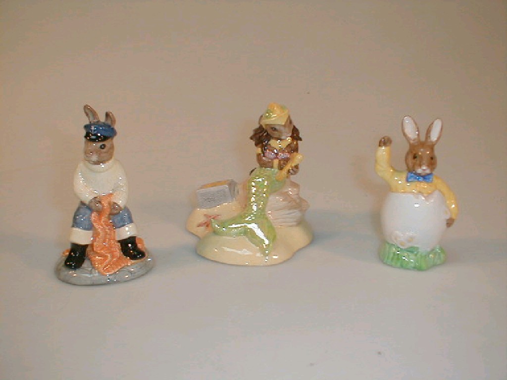 Appraisal: Three Royal Doulton Bunnykins figures - Mermaid DB Ltd Ed