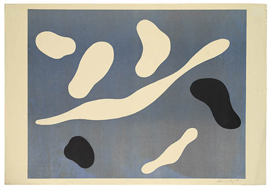 Appraisal: JEAN ARP Composition Color lithograph circa x mm x inches