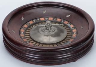 Appraisal: Group of Three Roulette Wheels and Accessories Including a small