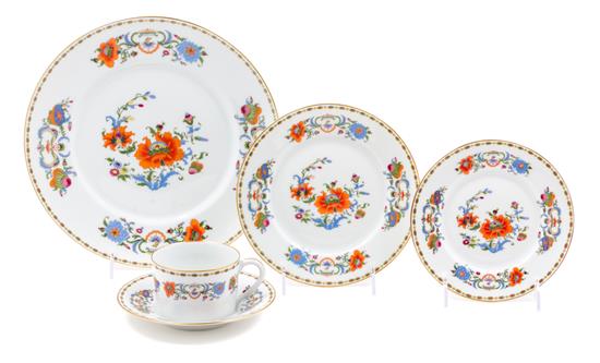 Appraisal: Sale Lot A Limoges Porcelain Dinner Service in the Vieux