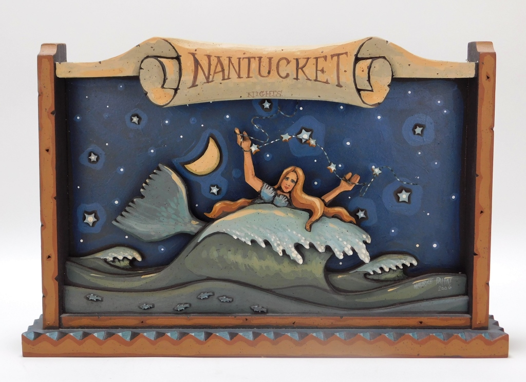 Appraisal: MAURICE KELLY DALLAS FOLK ART MERMAID DIORAMA United States th