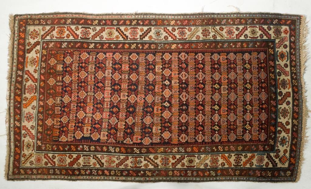 Appraisal: NORTH WEST PERSIAN RUG th CENTURY central panel with geometric