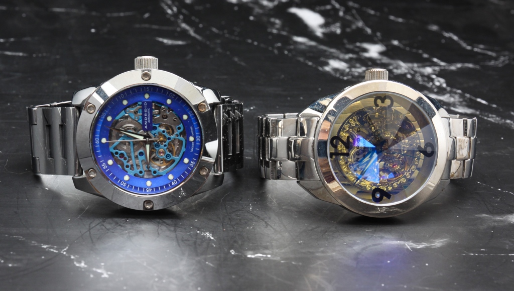 Appraisal: Two stainless watches including Designer Android AD J Seagull blue