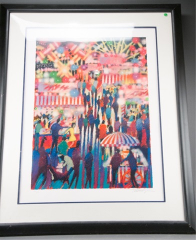 Appraisal: Framed Serigraph Overall H x W