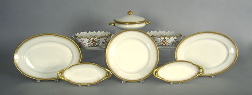 Appraisal: Six pieces Limoges porcelain together with a pair of French