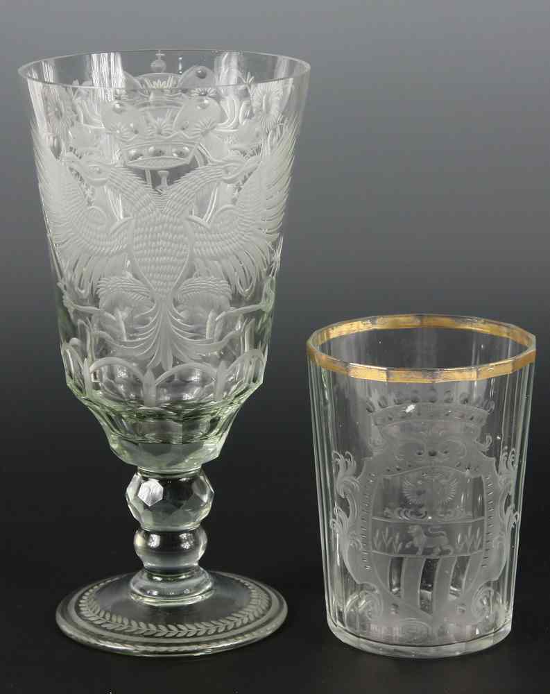 Appraisal: PCS RUSSIAN ETCHED CRYSTAL - Including Footed Goblet with the