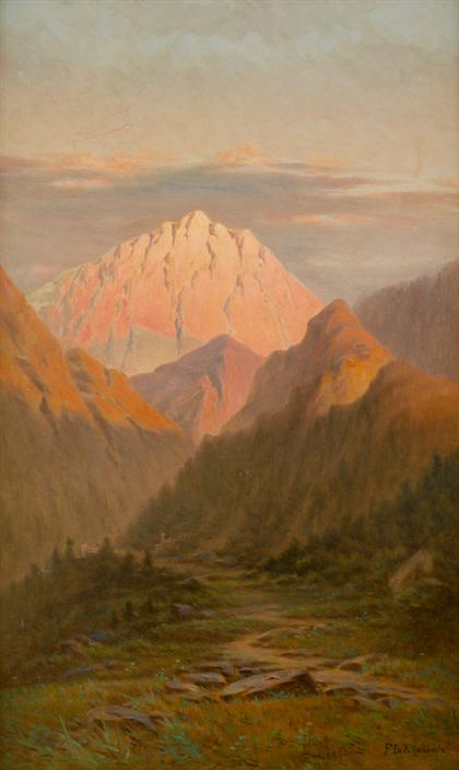 Appraisal: FREDERICK DEBOURG RICHARDS american - MOUNTAINS AT DAWN Signed bottom