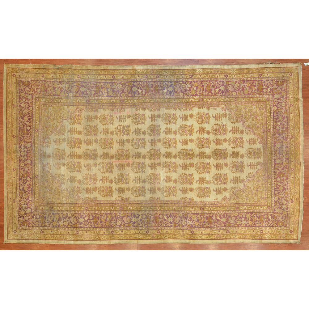 Appraisal: Antique Amritsar Rug India x First quarter- th century hand-knotted