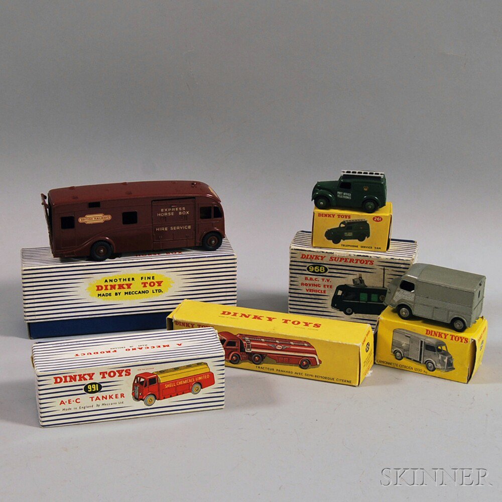 Appraisal: Six Meccano Dinky Toys Die-cast Metal Vehicles England and France