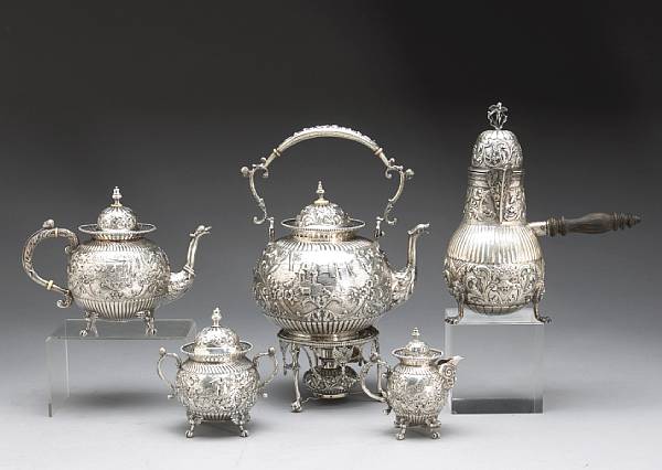 Appraisal: Property of another owner Comprising three piece tea set spherical