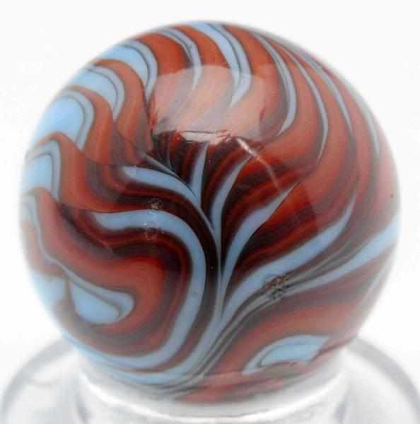 Appraisal: Christensen Agate Tri-Color Flame Marble Fabulous flame tips and one