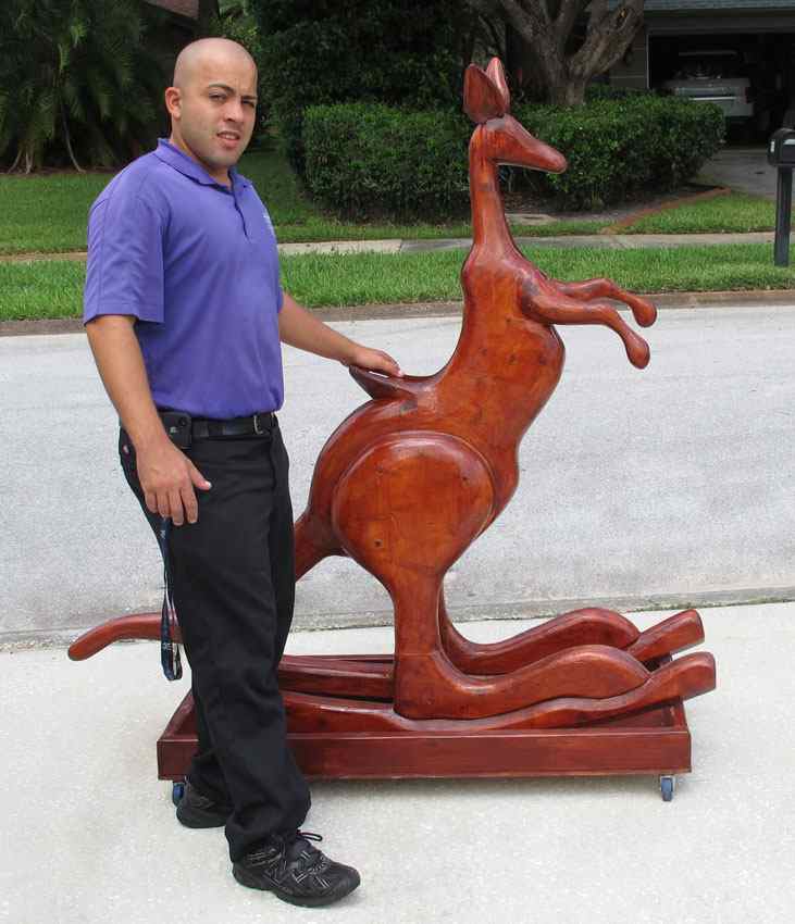 Appraisal: AUSTRALIAN FOLK ART LIFE SIZE ROCKING KANGAROO A unique life