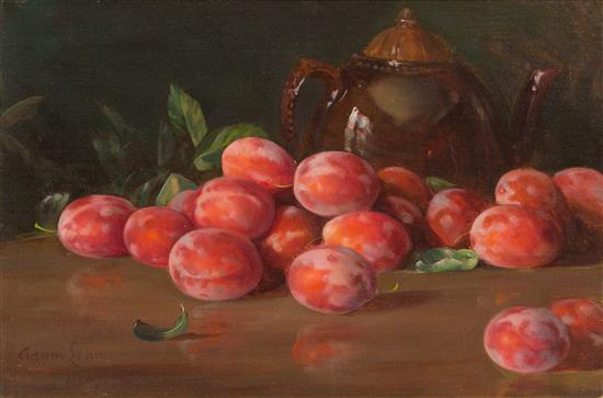 Appraisal: Sale Lot Adam Lehr American - Still Life with Plums