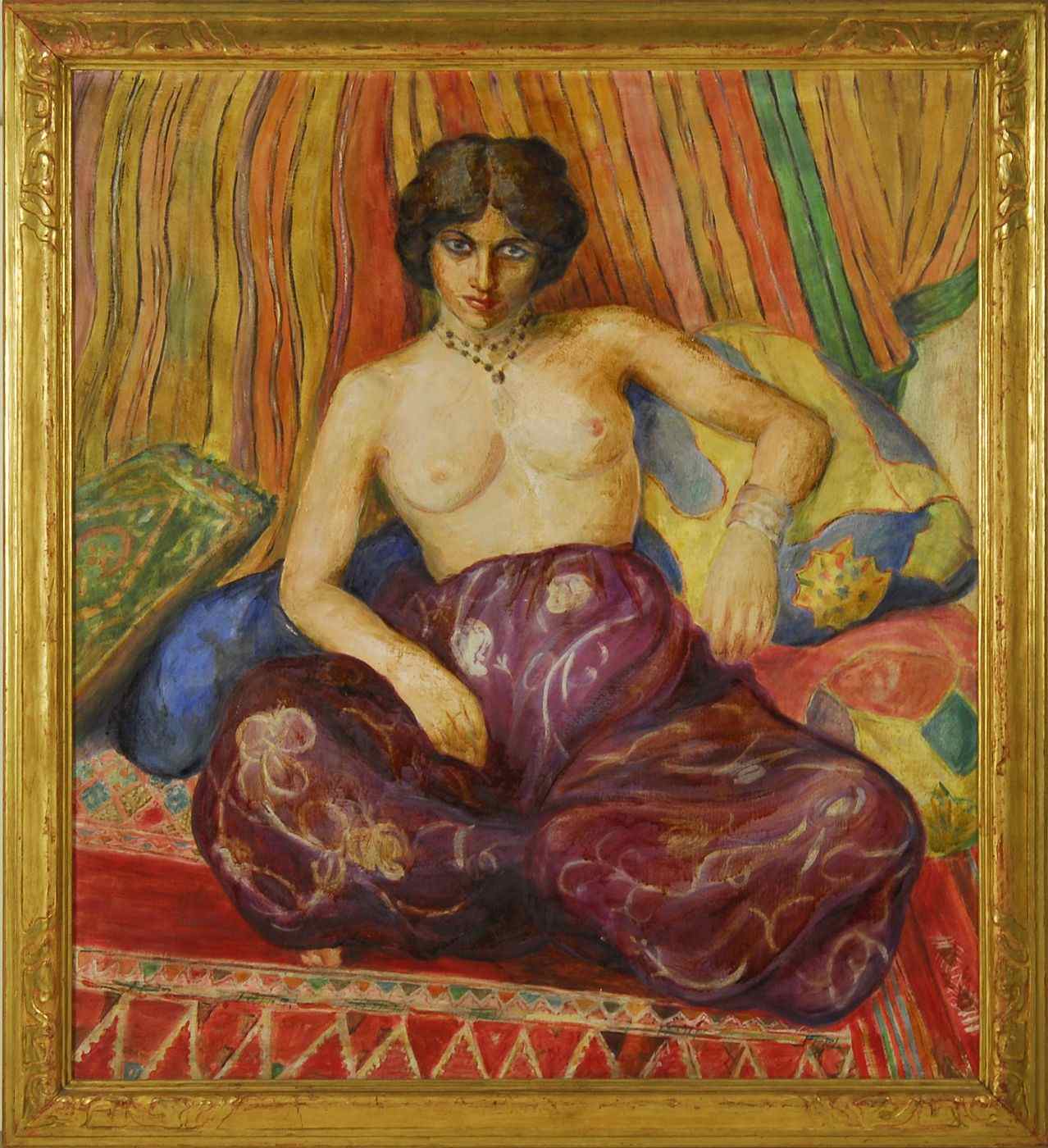 Appraisal: HORTENSE T FERNEAmerican - Portrait of a semi-nude young woman