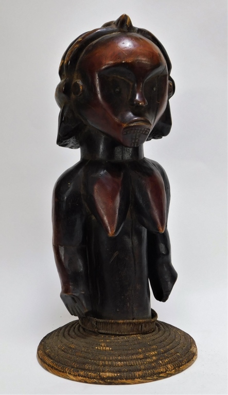 Appraisal: C AFRICAN TRIBAL CARVED WOOD FEMALE FIGURE Africa th CenturyFemale