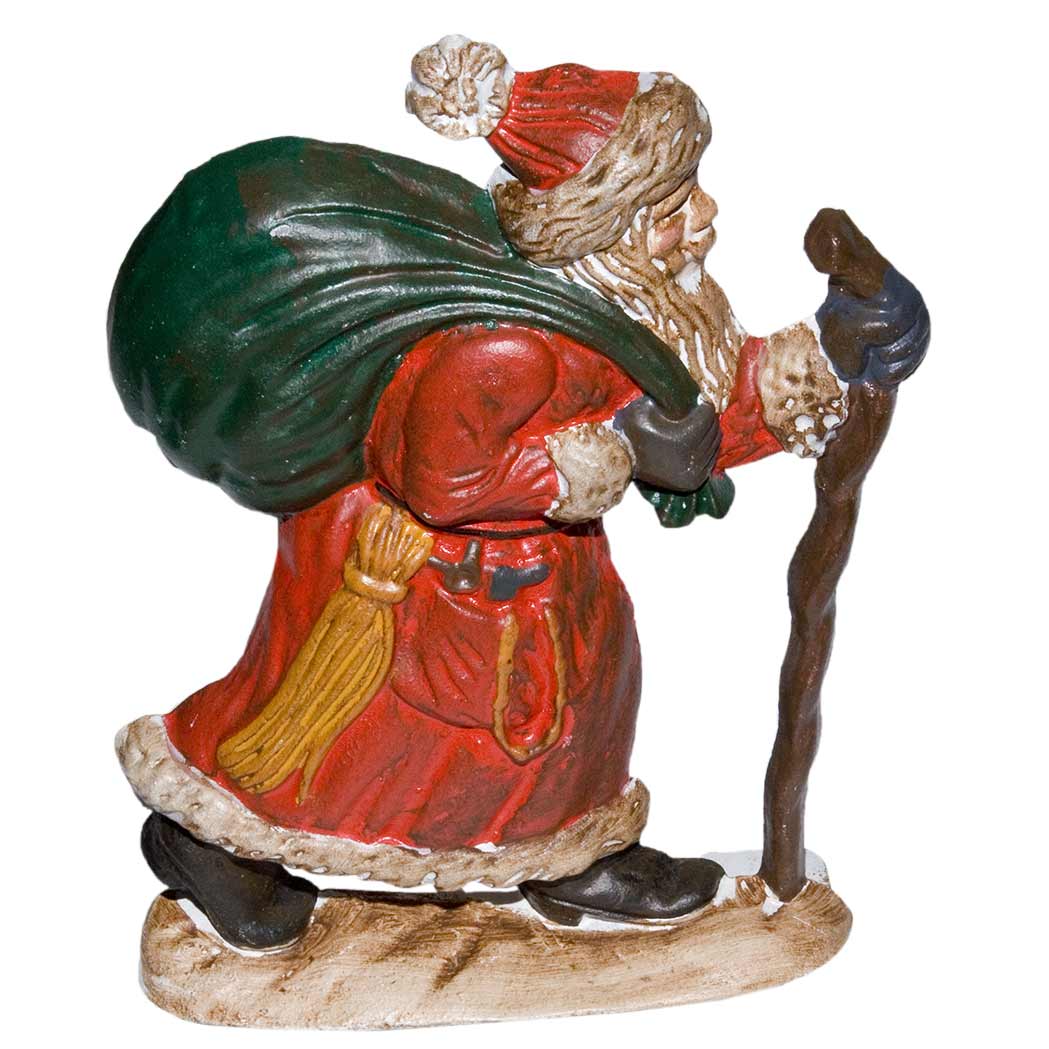 Appraisal: Painted Cast Iron Santa-Form Doorstop