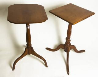 Appraisal: Two Tripod Leg Tables Maple one H x x the