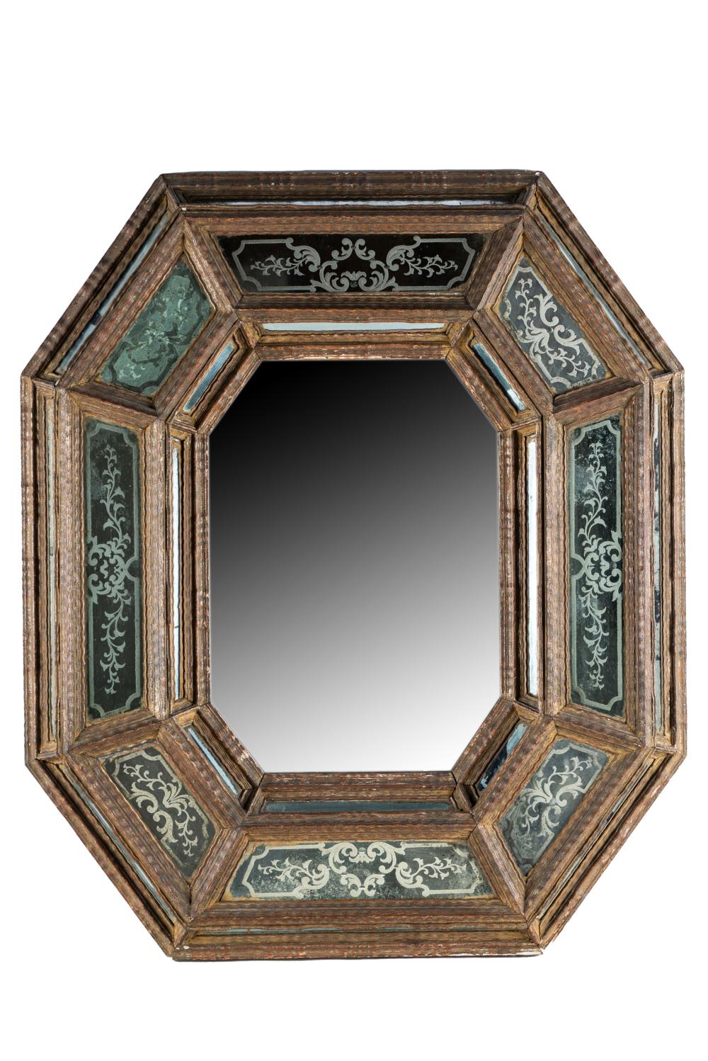 Appraisal: FLORENTINE STYLE WALL MIRRORCondition with heavy wear and loss x