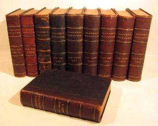 Appraisal: V ANTIQUE BOUND COMPILATIONS OF HARPER'S NEW MONTHLY MAGAZINE s