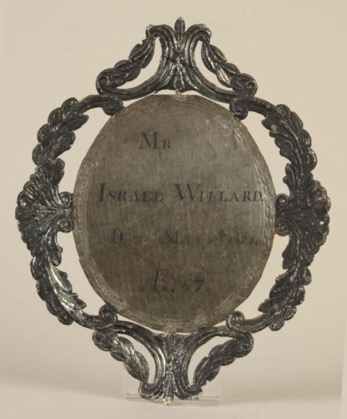 Appraisal: Tin Memorial Plaque Description For Israel Willard Died May AE