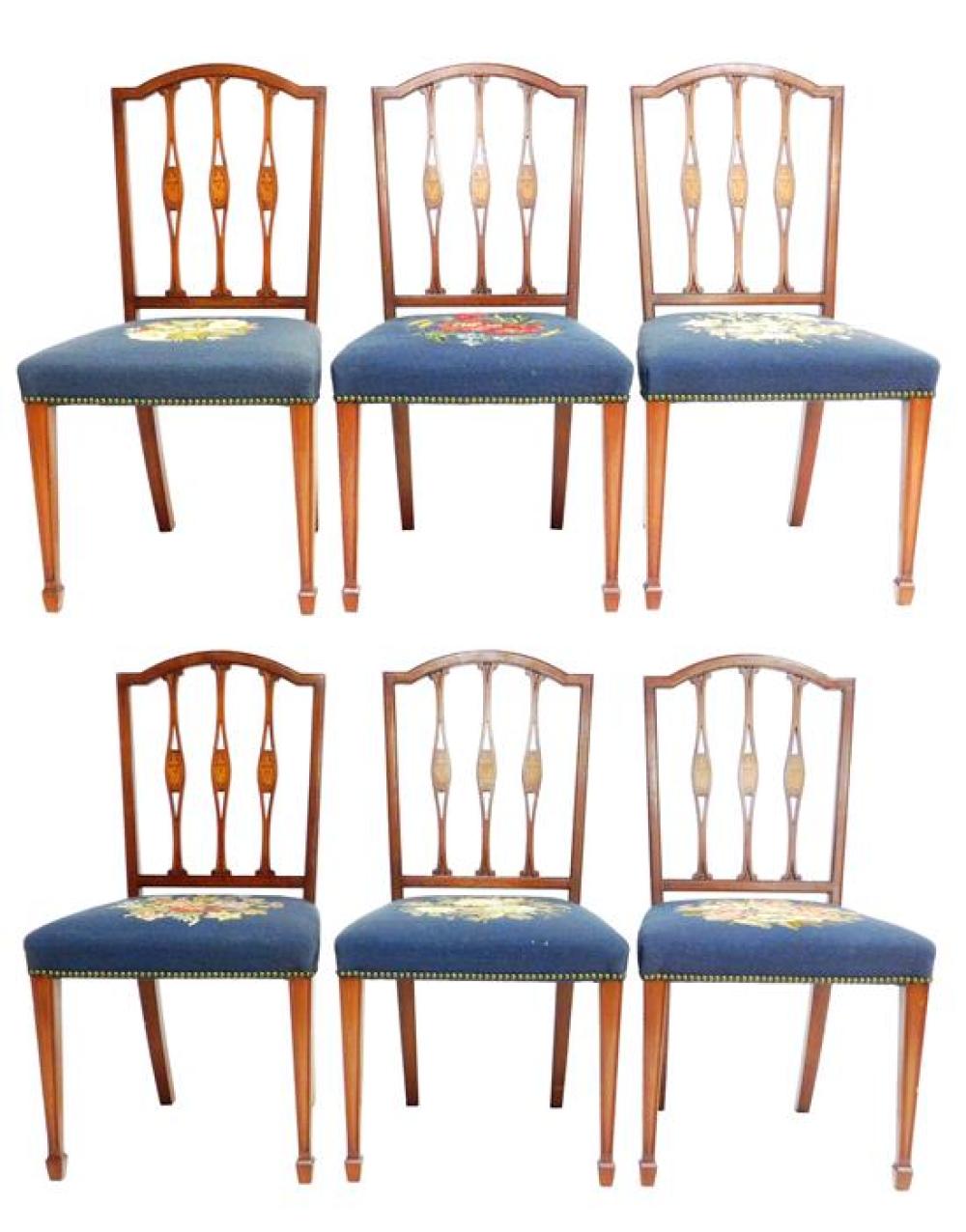 Appraisal: Margolis set of six dining side chairs Hepplewhite style with