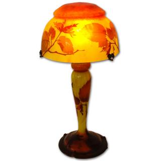 Appraisal: Art Deco Daum Nancy Cameo Glass Lamp Art Deco Daum