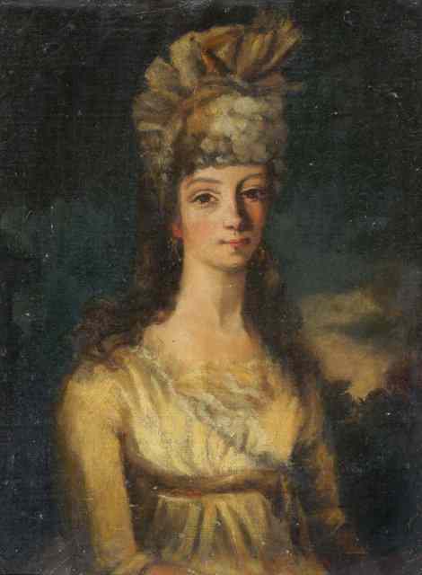 Appraisal: TH CENTURY ENGLISH SCHOOLHalf length portrait of a young lady