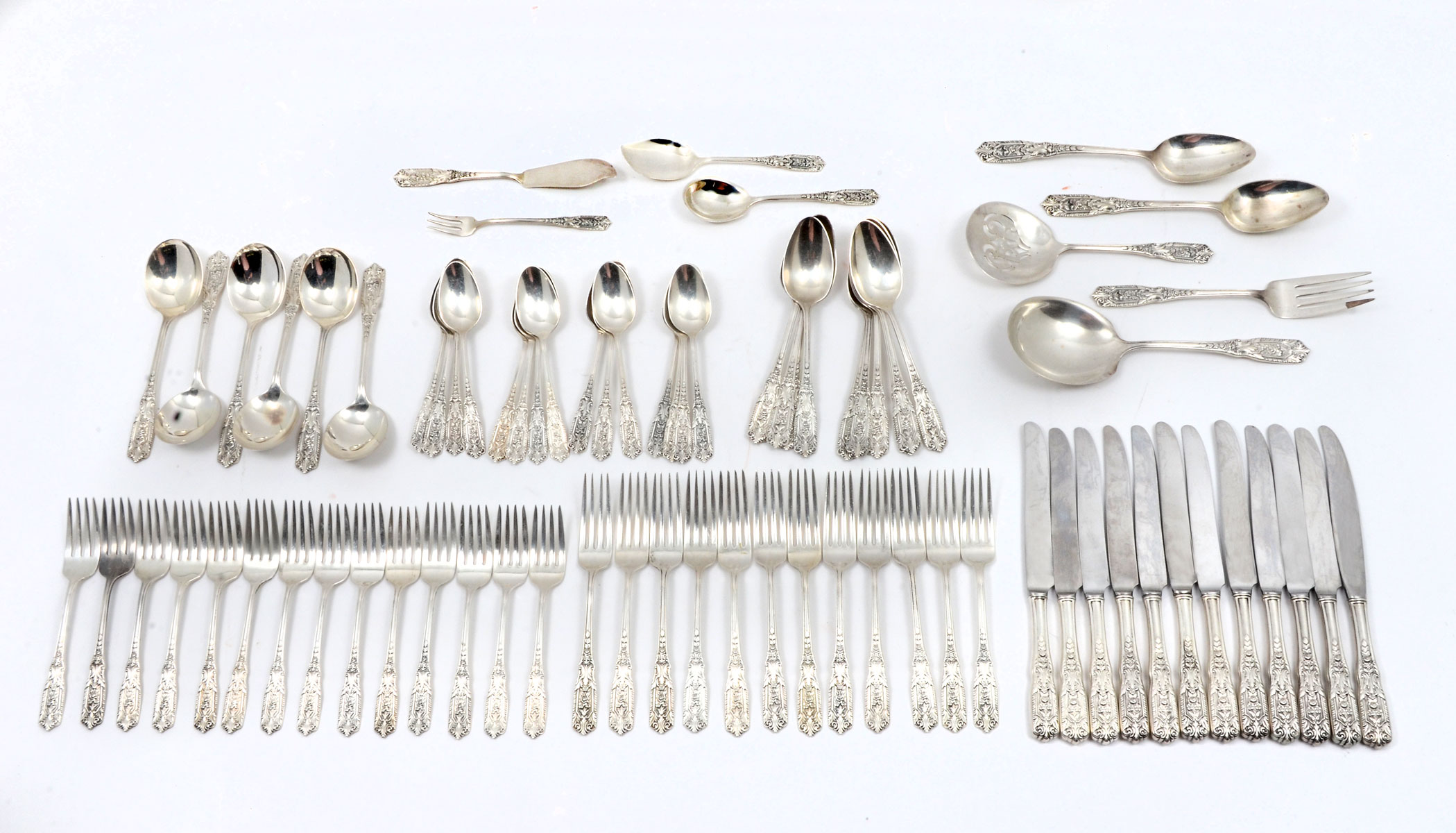 Appraisal: PC WESTMORLAND STERLING ''MILBURN ROSE'' FLATWARE Approx Ounces Comprising -