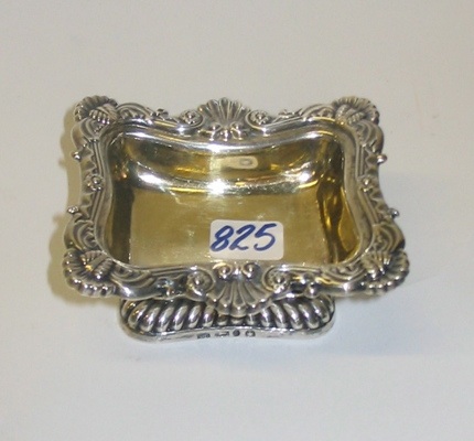 Appraisal: AN IRISH DUBLIN STERLING SILVER MASTER SALT DISH gold wash