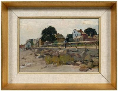 Appraisal: Charles Herbert Woodbury painting Massachusetts Maine - road by the