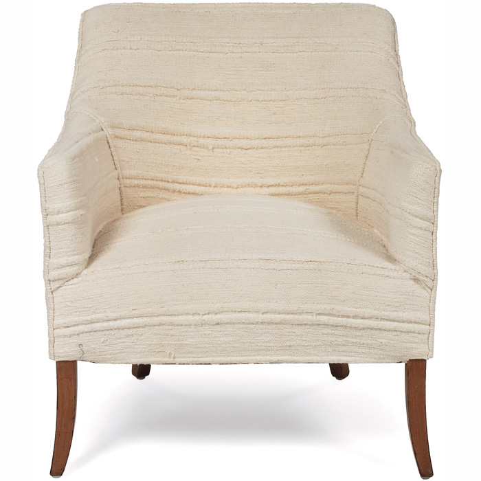 Appraisal: Edward Wormley lounge chair by Dunbar upholstered seat over flared