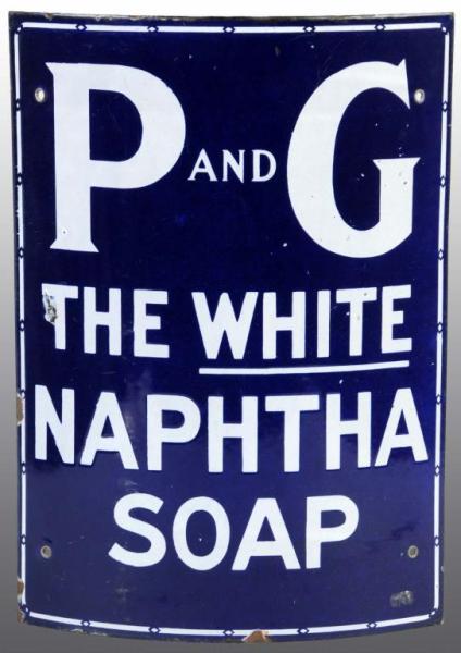 Appraisal: Porcelain P and G Soap Sign Description Sign is curved