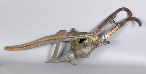 Appraisal: Sheet iron plow weathervane late th c h w