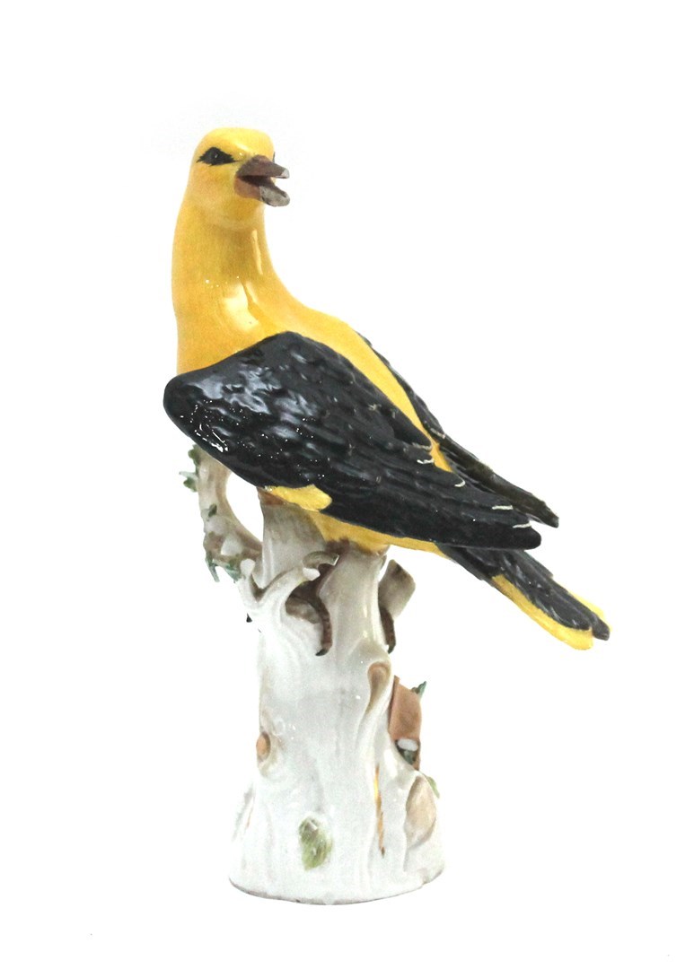 Appraisal: A Meissen model of a golden oriole late th century