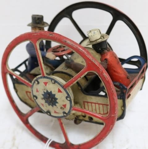 Appraisal: LEHMANN LITHOGRAPHED TIN ZICK ZACK WIND-UP TOY GERMAN CLOCKWORK MECHANISM