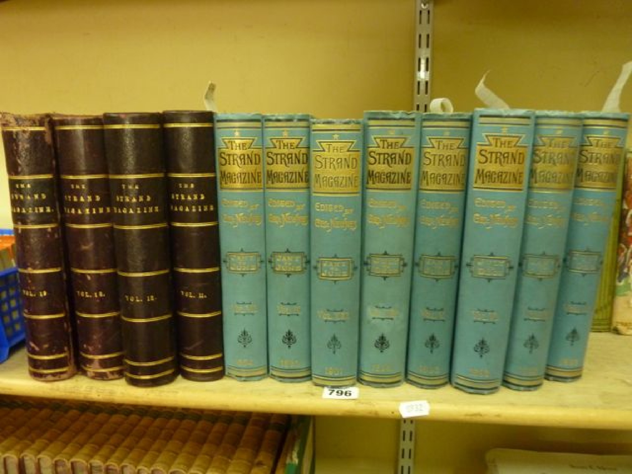 Appraisal: The Strand Magazine random volumes four leather bound volumes and