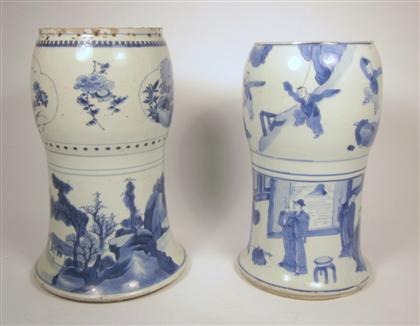 Appraisal: Pair of Chinese blue and white vaseskangxi period