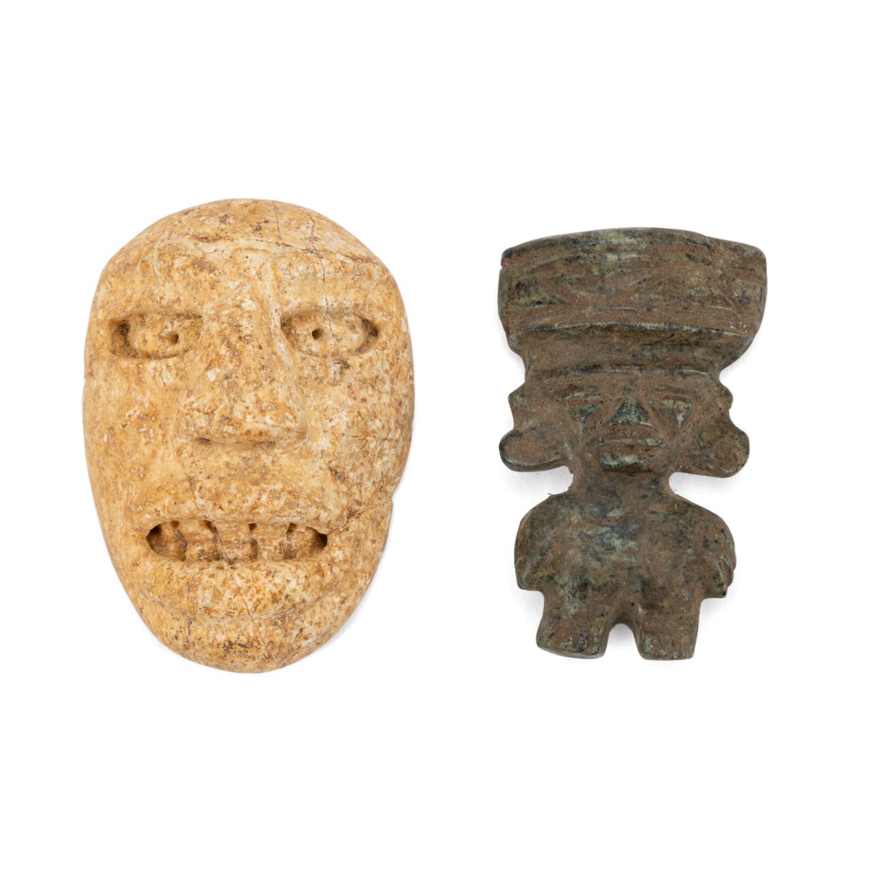 Appraisal: TWO SMALL SOUTH AMERICAN CARVED PIECES Two Small South American