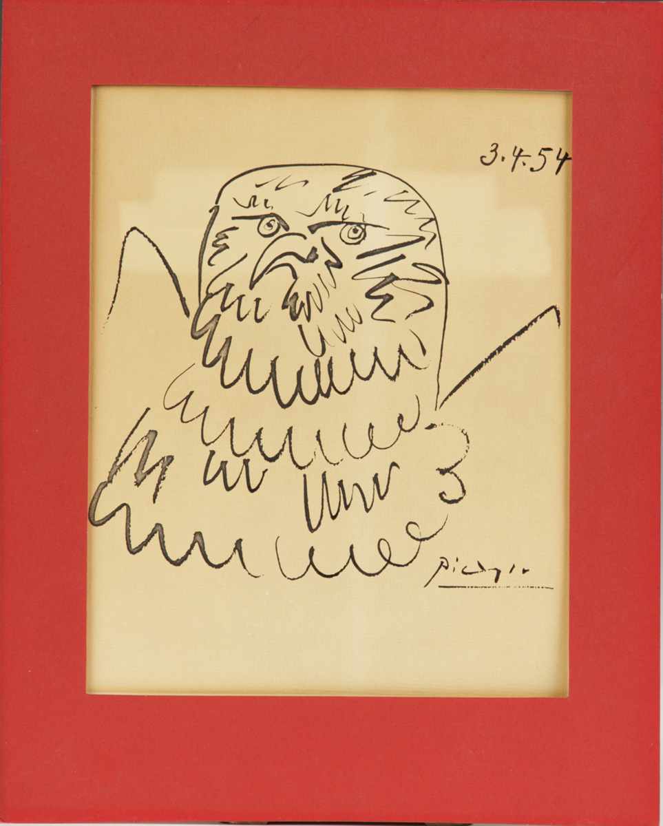 Appraisal: Pablo Picasso Spanish - Drawing of Eagle's Head Sgn Lower