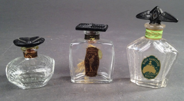 Appraisal: Three Narcissus Perfume Bottles Including Black Narcissus by Bacorn Narcisse