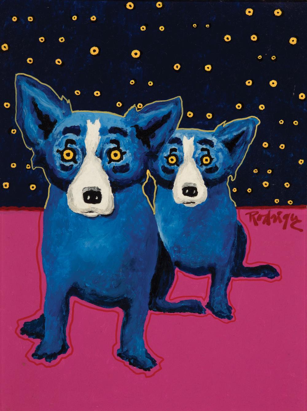 Appraisal: George Rodrigue American Louisiana - Starry Starry Eyes acrylic on