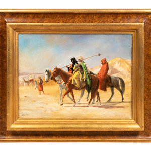 Appraisal: Continental School Late th Early th Century Desert Caravan oil