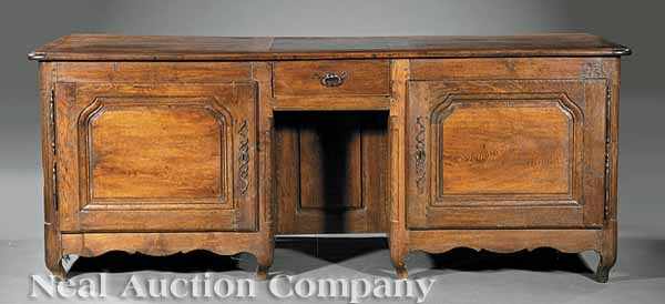 Appraisal: An Antique Provincial Louis XV-Style Bureau th c paneled top