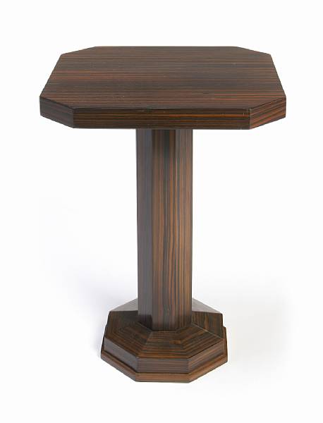 Appraisal: An Art Deco octagonal occasional table in the style of