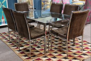 Appraisal: Italian Moderne style dining suite Italian Moderne style dining suite