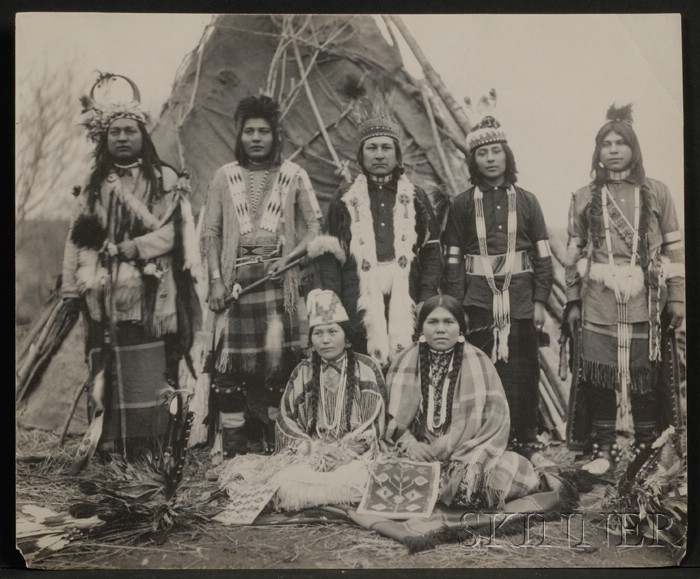 Appraisal: Photograph of Plateau Indians by Lee Morehouse c a platinum