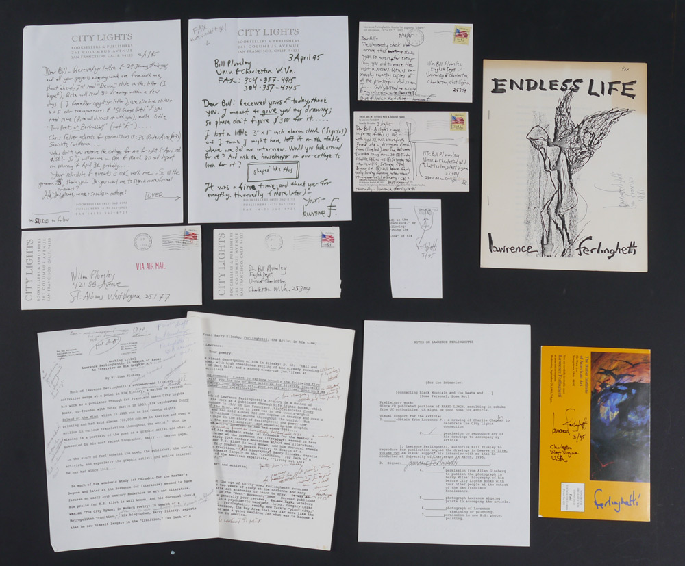 Appraisal: FERLINGHETTI Lawrence American - Archive collection from a visit to